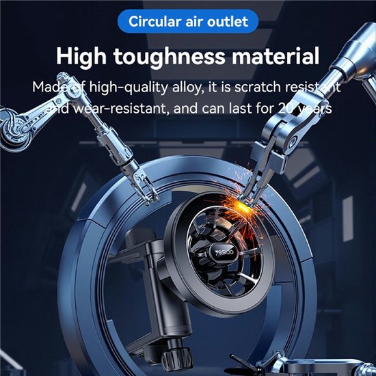 Telefoonhouder auto – Magnetisch Ventilatierooster Rond – MagSafe compatibel – 360° draaibaar – Supersterke grip – Zwart-Telefoonhouders-Ilumina Benelux