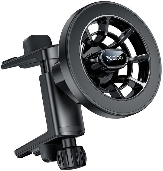 Telefoonhouder auto – Magnetisch Ventilatierooster Rond – MagSafe compatibel – 360° draaibaar – Supersterke grip – Zwart-Telefoonhouders-Ilumina Benelux
