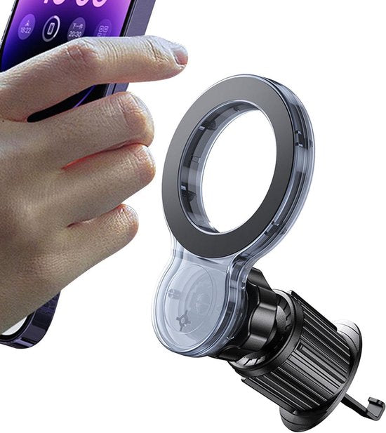 Telefoonhouder auto – Magnetisch ventilatierooster – MagSafe compatibel – Verstelbare kijkhoek – Universeel iPhone/Samsung – Zwart-Telefoonhouders-Ilumina Benelux