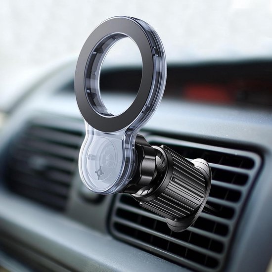 Telefoonhouder auto – Magnetisch ventilatierooster – MagSafe compatibel – Verstelbare kijkhoek – Universeel iPhone/Samsung – Zwart-Telefoonhouders-Ilumina Benelux