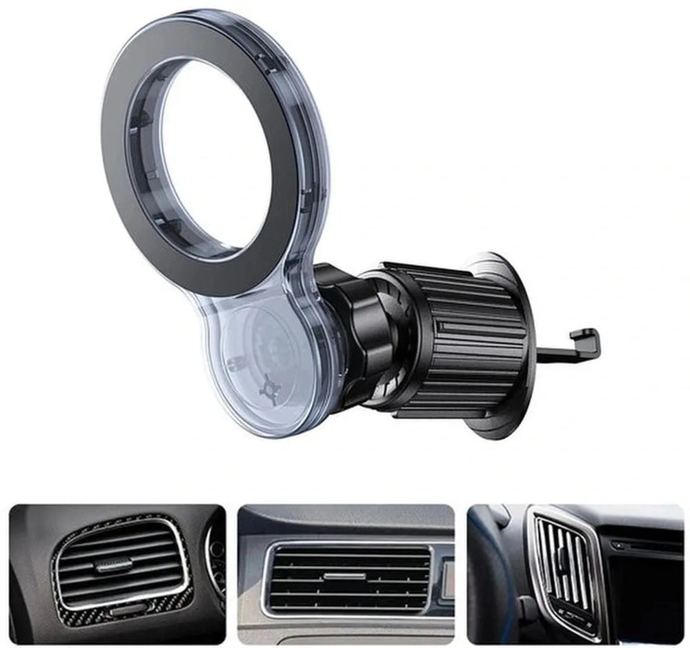 Telefoonhouder auto – Magnetisch ventilatierooster – MagSafe compatibel – Verstelbare kijkhoek – Universeel iPhone/Samsung – Zwart-Telefoonhouders-Ilumina Benelux