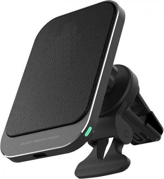 Telefoonhouder auto – Magnetische draadloze oplader 15W snellader – Dashboard/ventilatierooster – Geschikt voor iPhone & Samsung – Zwart-Ilumina Benelux