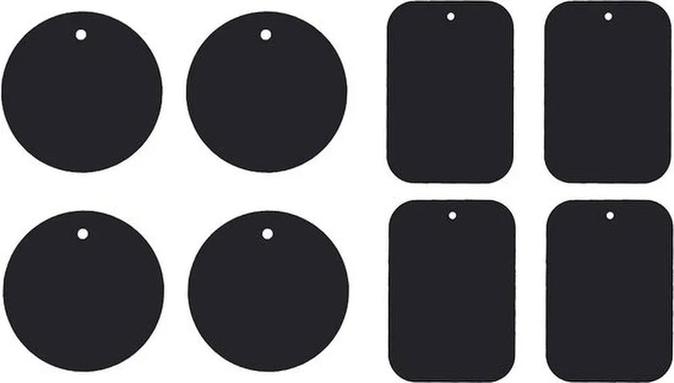 Telefoonhouder auto – Metalen platen voor magneet – Zelfklevende sticker – Set van 8 – Zilver-Telefoonhouders-Ilumina Benelux