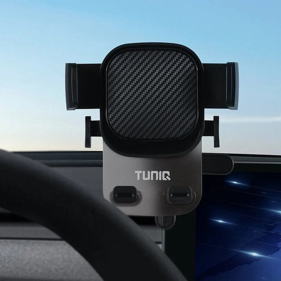 Telefoonhouder auto – Touchscreen schermhouder – 360° draaibaar – Geschikt voor Tesla Model 3/Y & iPhone 16-12 – Zwart-Telefoonhouders-Ilumina Benelux