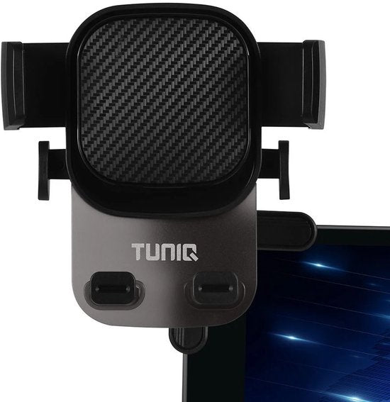 Telefoonhouder auto – Touchscreen schermhouder – 360° draaibaar – Geschikt voor Tesla Model 3/Y & iPhone 16-12 – Zwart-Telefoonhouders-Ilumina Benelux
