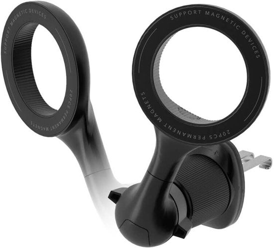 Telefoonhouder auto – Ventilatierooster – MagSafe magnetisch – 360° draaibaar – Universeel – Zwart-Telefoonhouders-Ilumina Benelux