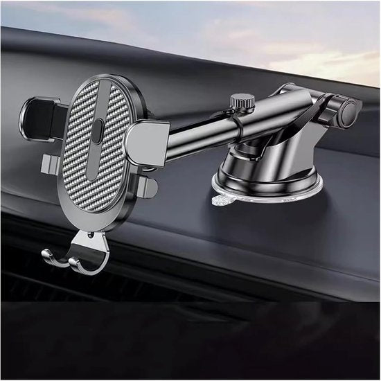 Telefoonhouder auto – Verstelbaar – Universeel voor Smartphone – Ventilatierooster & Dashboard – Zwart-Ilumina Benelux