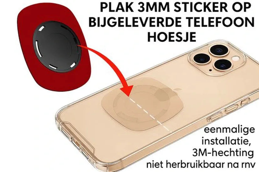 Telefoonhouder fiets – Magnetisch – Geschikt voor iPhone 15 Pro – Inclusief backcover – MagSafe slotbevestiging-Telefoonhouders-Ilumina Benelux