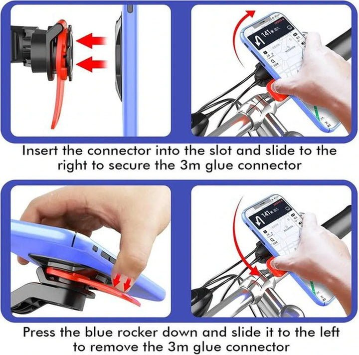 Telefoonhouder fiets – Magnetisch met backcover – Geschikt voor iPhone 16 – Magneetsluiting – Fietshouder-Telefoonhouders-Ilumina Benelux