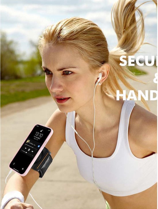 Telefoonhouder hardlopen – Polsband Armband – 360° draaibaar – Geschikt voor iPhone 7/8/11/12/13/14/15 Mini/Pro/Max – Zwart-Ilumina Benelux