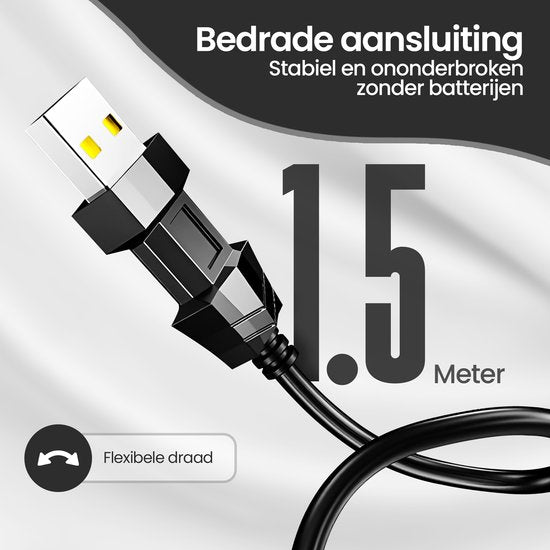 Toetsenbord en muis set – Velox Goods VL-500 – Bedraad – Stil – Spatwaterdicht – Plug & Play-Toetsenbord en muis-Ilumina Benelux