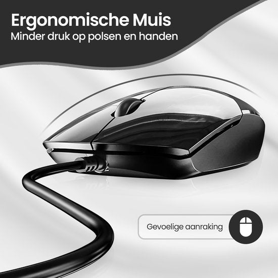 Toetsenbord en muis set – Velox Goods VL-500 – Bedraad – Stil – Spatwaterdicht – Plug & Play-Toetsenbord en muis-Ilumina Benelux