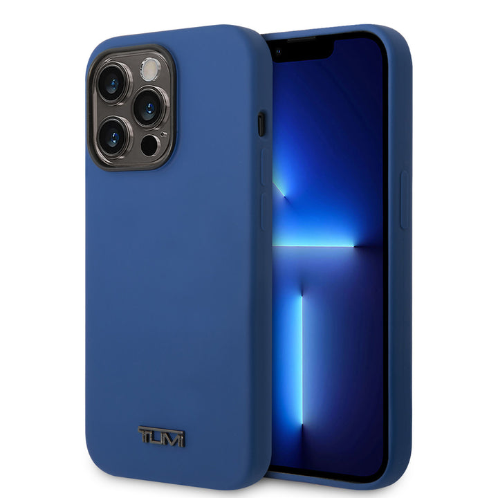 Tumi iPhone 14 Pro Backcover hoesje - Liquid Silicone - Blauw-Hoesjes-Ilumina Benelux