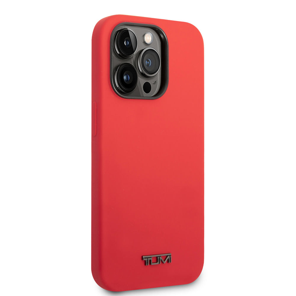 Tumi iPhone 14 Pro Backcover hoesje - Liquid Silicone - Rood-Hoesjes-Ilumina Benelux