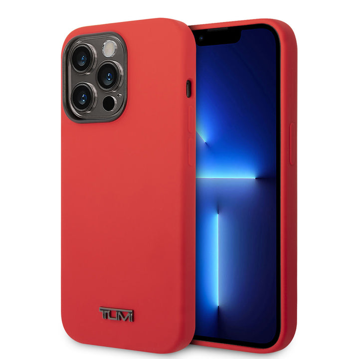 Tumi iPhone 14 Pro Backcover hoesje - Liquid Silicone - Rood-Hoesjes-Ilumina Benelux