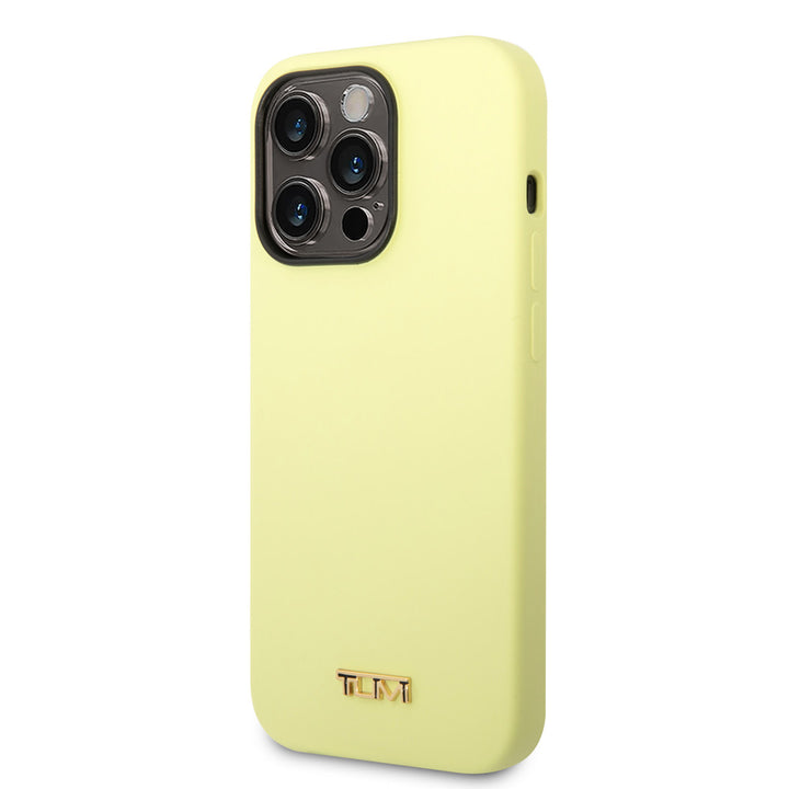 Tumi iPhone 14 Pro Backcover hoesje - Liquid Silicone - Women Collection - Geel-Hoesjes-Ilumina Benelux