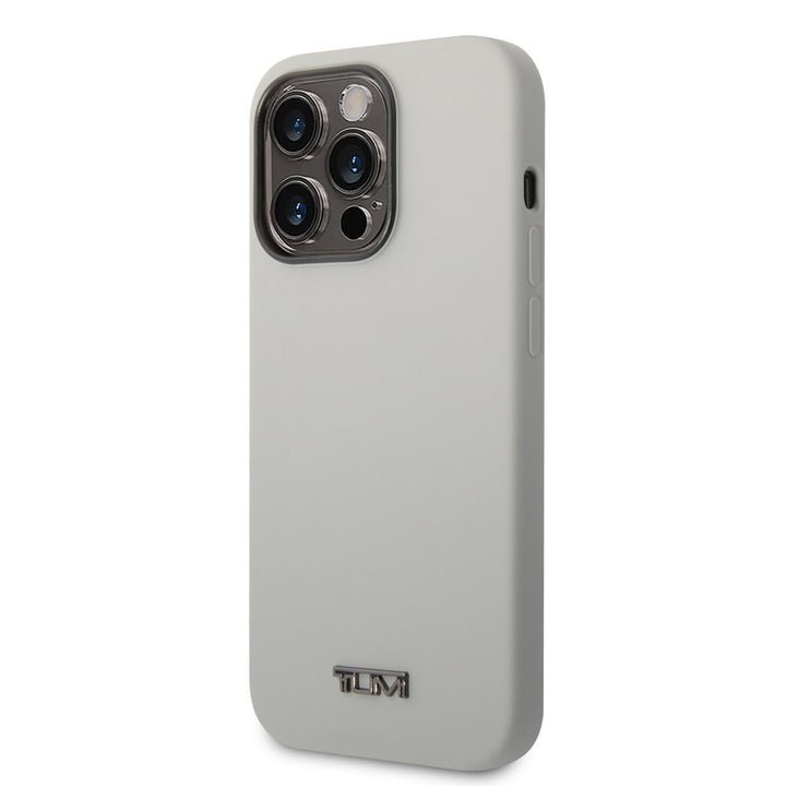 Tumi iPhone 14 Pro Backcover hoesje - Magsafe - Liquid Silicone - Grijs-Hoesjes-Ilumina Benelux