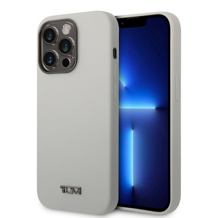 Tumi iPhone 14 Pro Backcover hoesje - Magsafe - Liquid Silicone - Grijs-Hoesjes-Ilumina Benelux