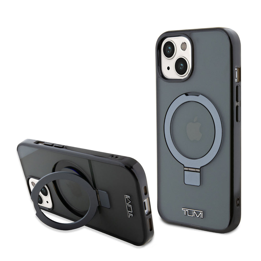 Tumi iPhone 15 Backcover hoesje Metallic magsafe with stand - Zwart-Hoesjes-Ilumina Benelux