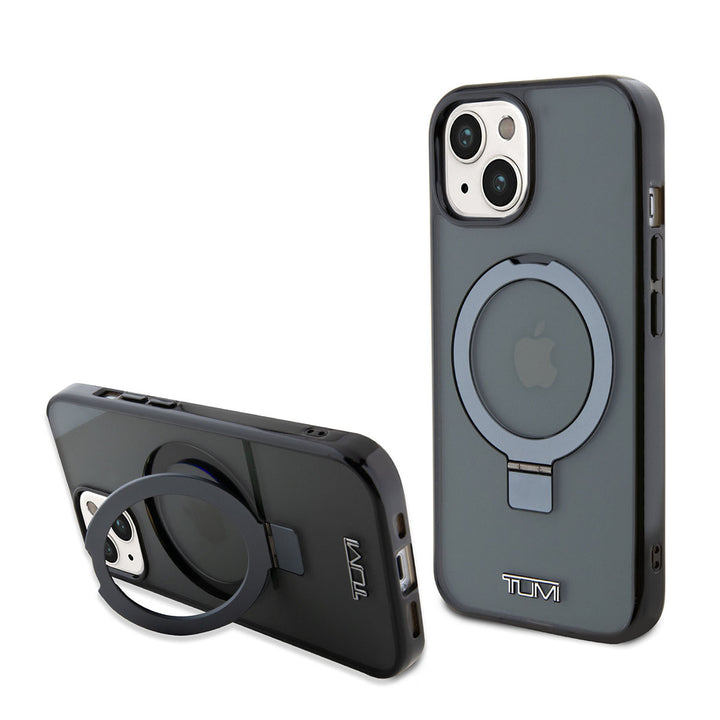 Tumi iPhone 15 Backcover hoesje Metallic magsafe with stand - Zwart-Hoesjes-Ilumina Benelux