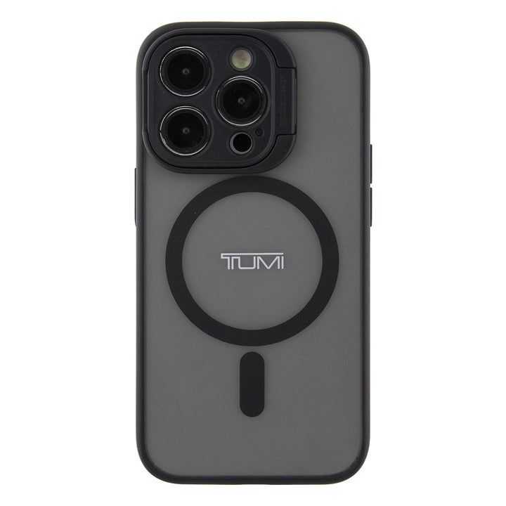 Tumi iPhone 15 Pro Back Cover hoesje Metallic magsafe with stand - Zwart-Hoesjes-Ilumina Benelux