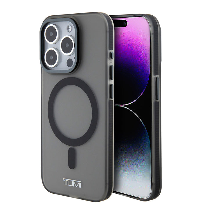 Tumi iPhone 15 Pro Backcover hoesje Frosted - Magsafe - Zwart-Hoesjes-Ilumina Benelux