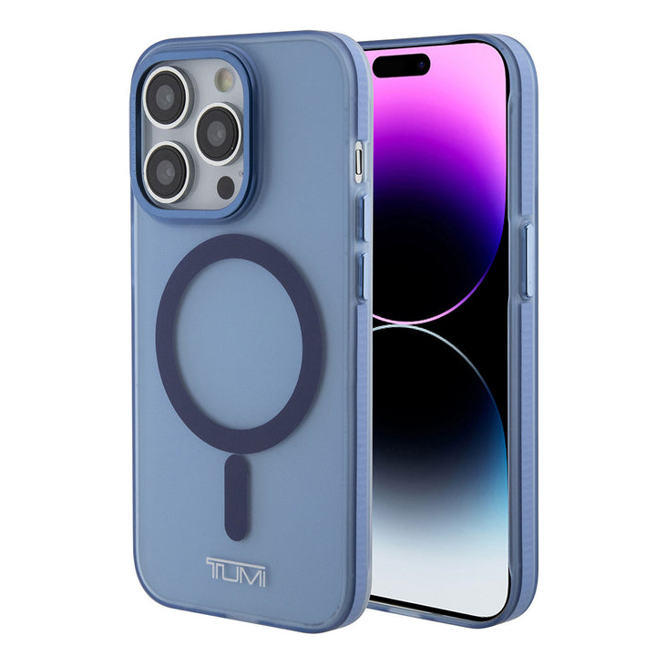Tumi iPhone 15 Pro Backcover hoesje Frosted magsafe transparent - Blauw-Hoesjes-Ilumina Benelux