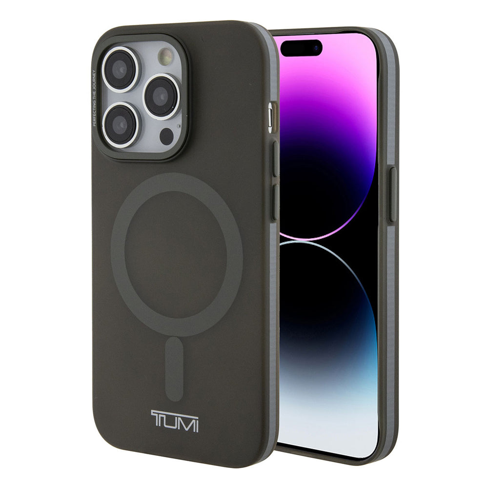 Tumi iPhone 15 Pro Backcover hoesje Frosted magsafe transparent - Olijfgroen-Hoesjes-Ilumina Benelux