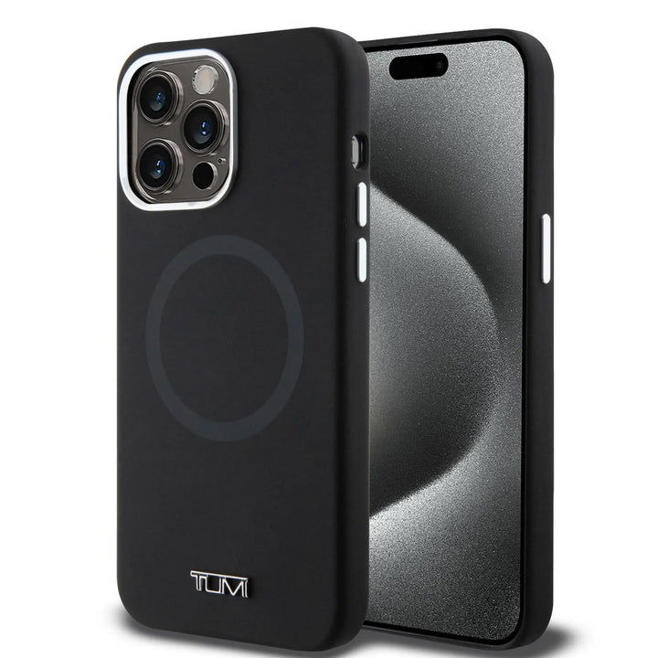 Tumi iPhone 15 Pro Backcover hoesje - Magsafe - Silicone - Zwart-Hoesjes-Ilumina Benelux