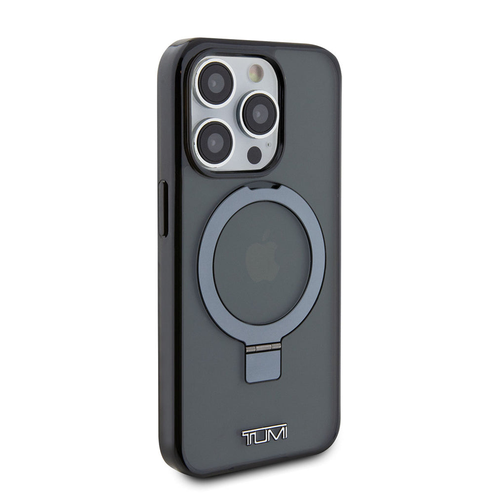 Tumi iPhone 15 Pro Backcover hoesje Metallic magsafe with stand - Zwart-Hoesjes-Ilumina Benelux