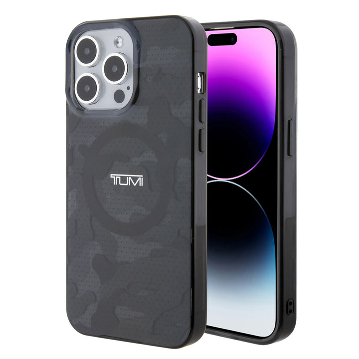 Tumi iPhone 15 Pro Max Backcover hoesje - Magsafe - Camouflage Print - Grijs-Hoesjes-Ilumina Benelux