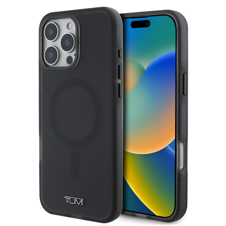 Tumi iPhone 16 Pro Backcover hoesje - Magsafe - Shockproof - Transparent Frosted - Zwart-Hoesjes-Ilumina Benelux