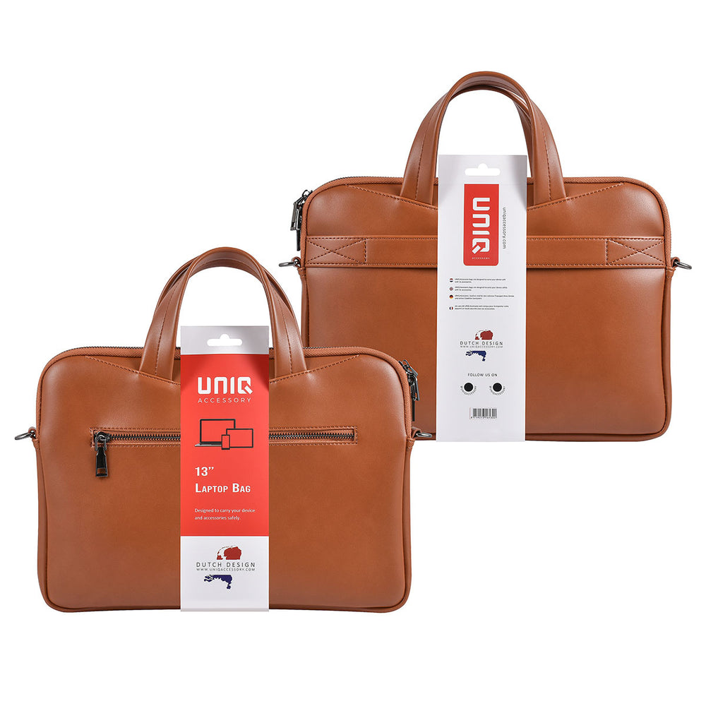 UNIQ Accessory 13 inch leren laptoptas - Bruin-Laptopcover-Ilumina Benelux