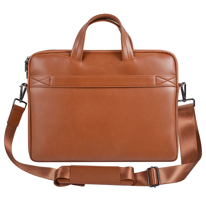 UNIQ Accessory 15.6 inch leren laptoptas - Bruin-Laptopcover-Ilumina Benelux