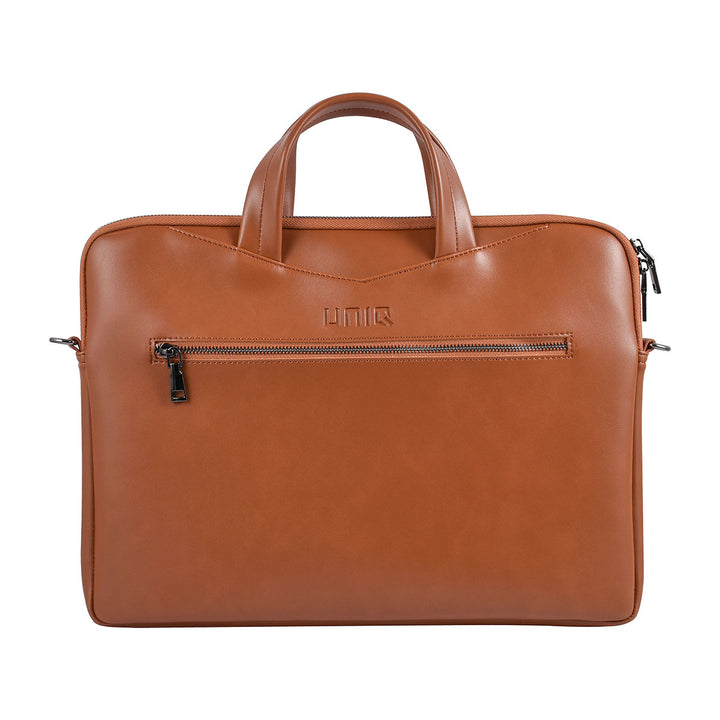 UNIQ Accessory 15.6 inch leren laptoptas - Bruin-Laptopcover-Ilumina Benelux