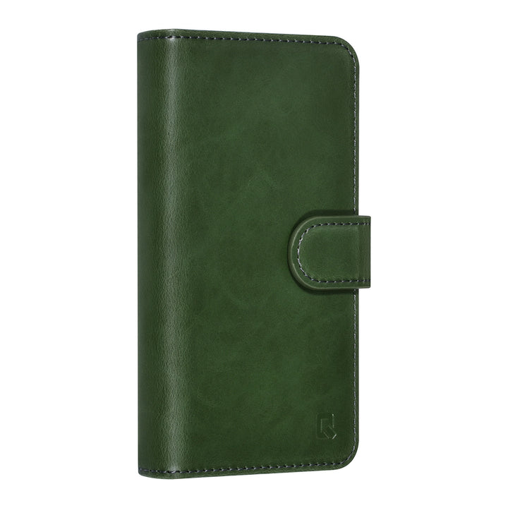 UNIQ Accessory 2 in 1 Groen iPhone 13 Mini Booktype en Backcover Pasjeshouder - Magneetsluiting-Hoesjes-Ilumina Benelux