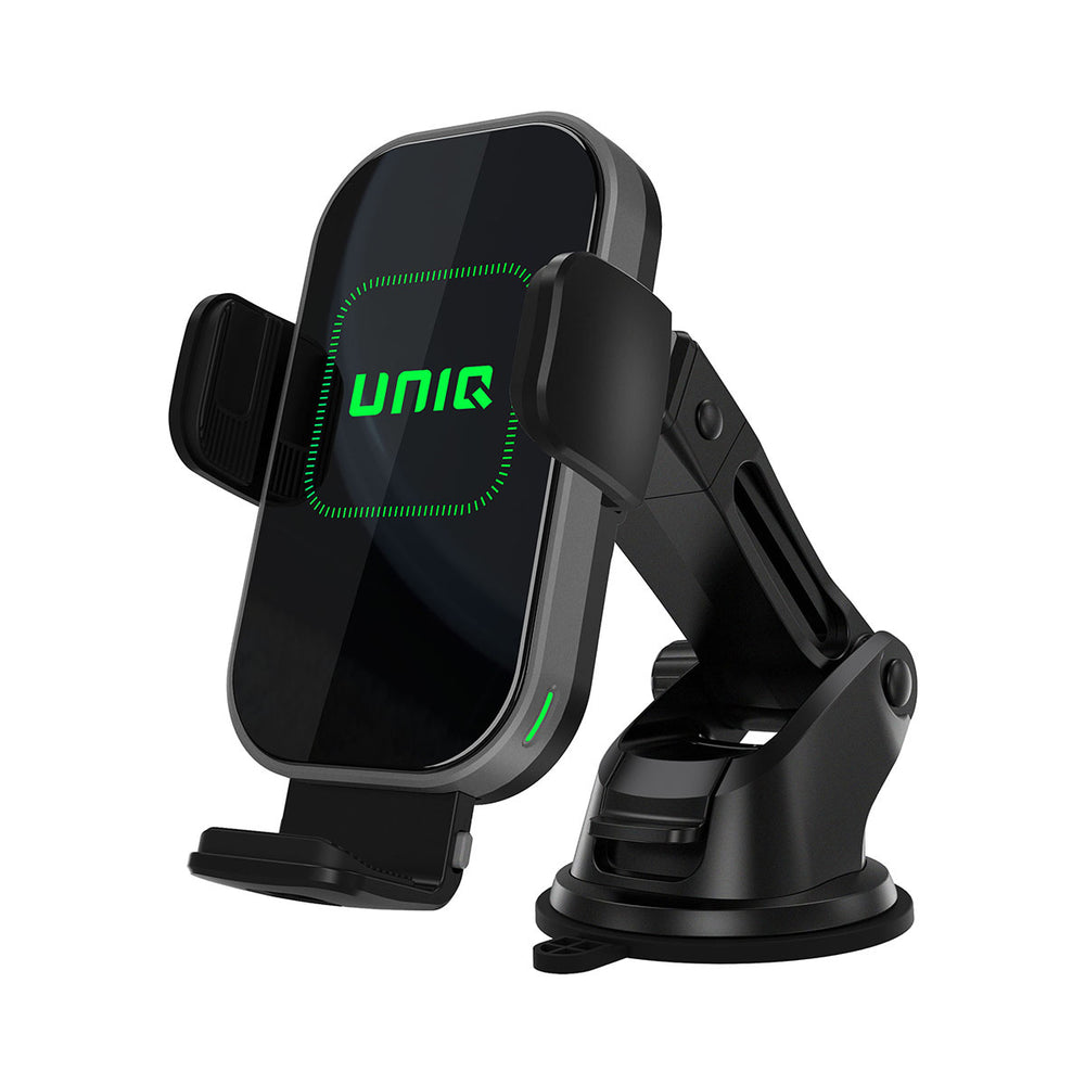UNIQ Accessory 2 in 1 telefoonhouder en draadloze oplader voor de auto - ventilatierooster & dashboard - zwart-Telefoonhouders-Ilumina Benelux