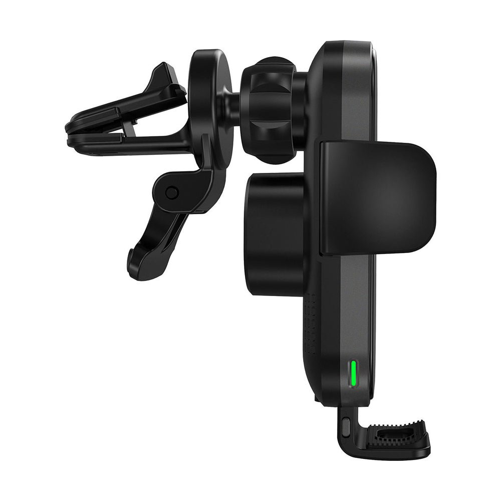 UNIQ Accessory 2 in 1 telefoonhouder en draadloze oplader voor de auto - ventilatierooster & dashboard - zwart-Telefoonhouders-Ilumina Benelux
