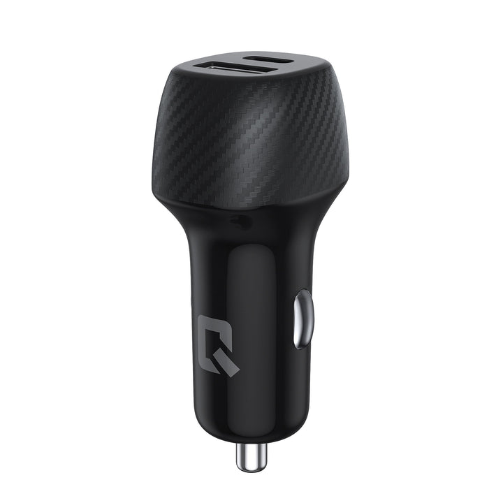 UNIQ Accessory 2.4A 36 Watt Dual port Snelle Autolader - USB en USB Type-C - Zwart-Oplader-Ilumina Benelux