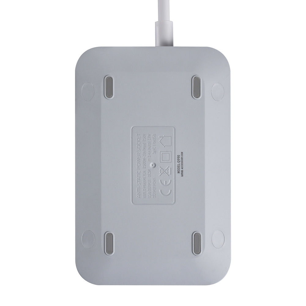 UNIQ Accessory 3.4 Anti-static socket box met 3 stopcontacten en 6 USB ingangen - Zwart-Stekkerdoos-Ilumina Benelux