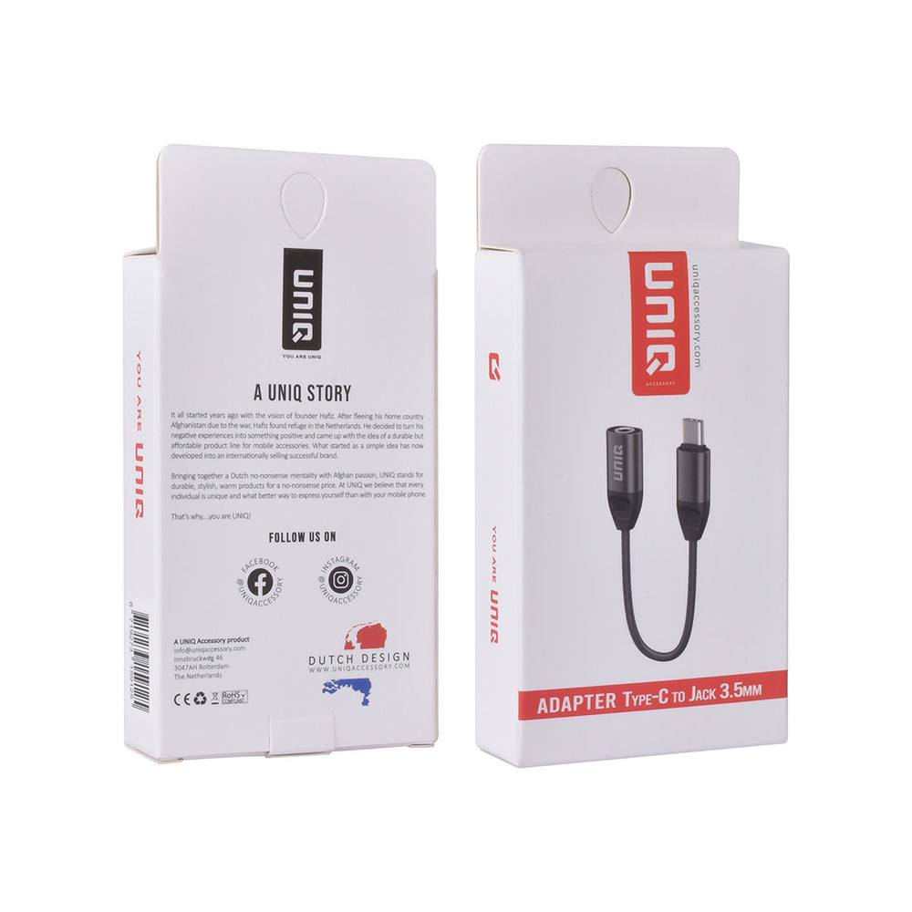 UNIQ Accessory AUX to Type-C adapter - Zwart-Audiokabel-Ilumina Benelux