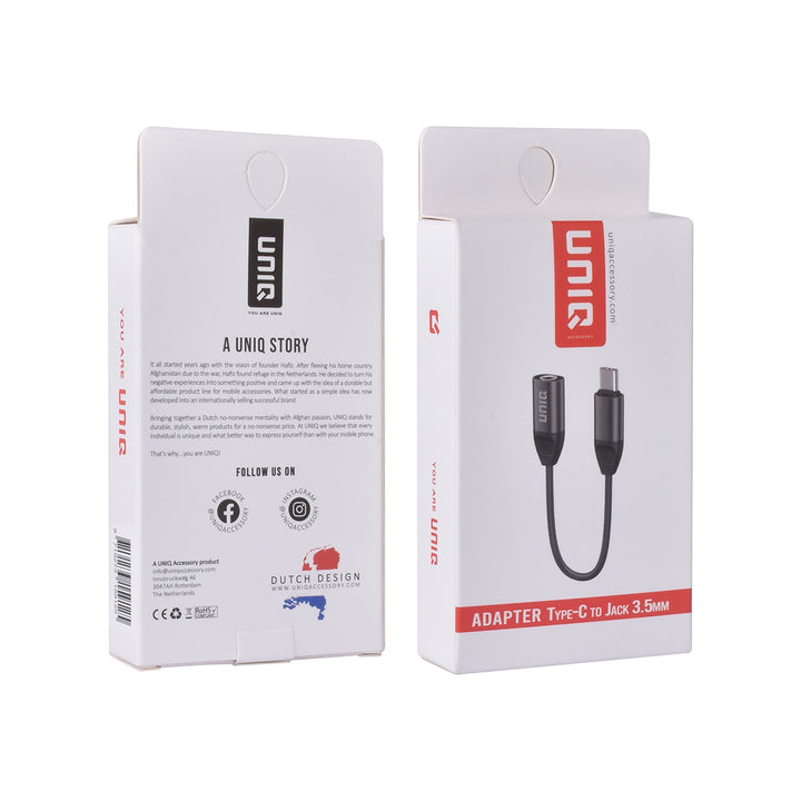 UNIQ Accessory AUX to Type-C adapter - Zwart-Audiokabel-Ilumina Benelux