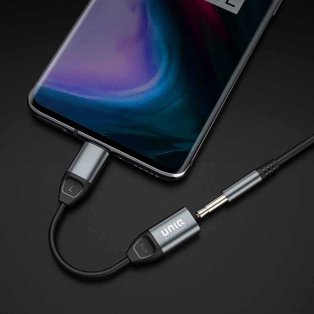 UNIQ Accessory AUX to Type-C adapter - Zwart-Audiokabel-Ilumina Benelux