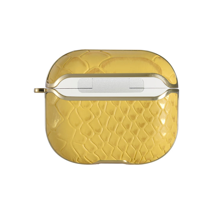 UNIQ Accessory AirPods 3 Case - Snake Leather - Geel-Koptelefoon case-Ilumina Benelux
