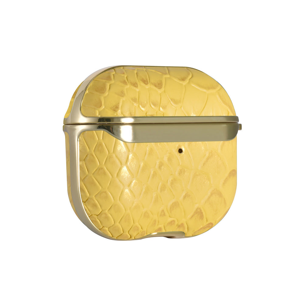 UNIQ Accessory AirPods 3 Case - Snake Leather - Geel-Koptelefoon case-Ilumina Benelux