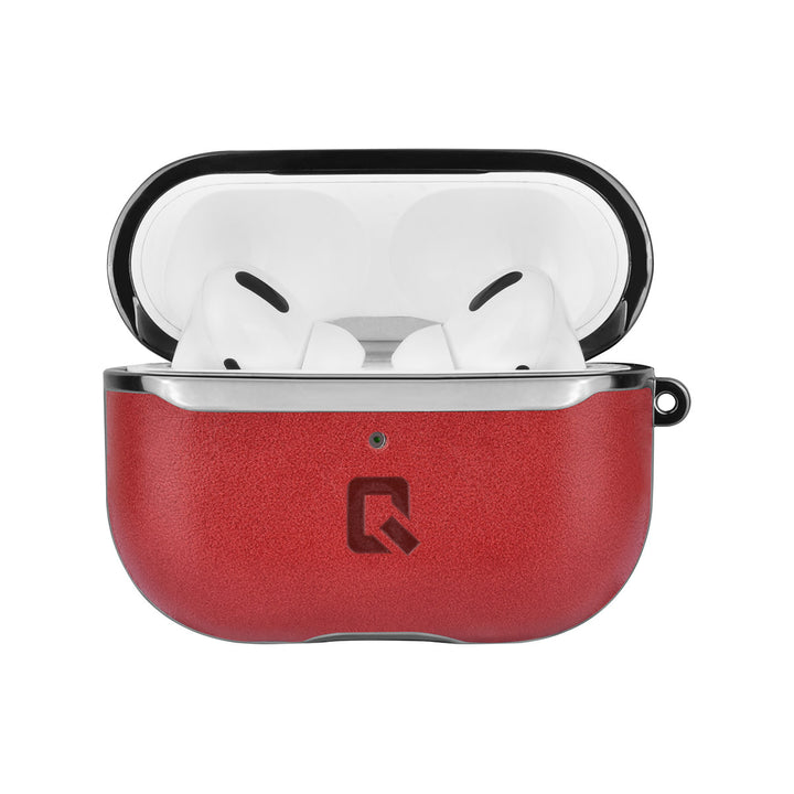 UNIQ Accessory AirPods Pro & Pro 2 Case - Echt leer - Rood-Koptelefoon case-Ilumina Benelux