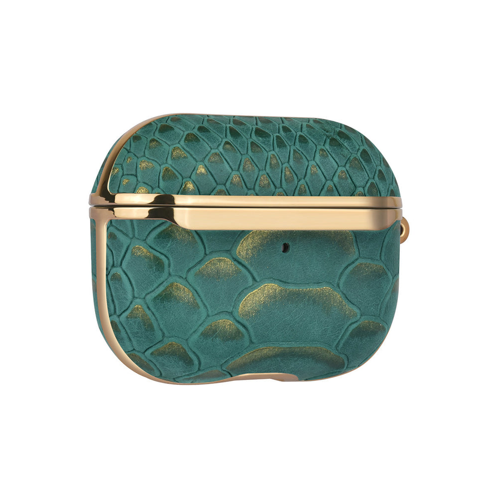 UNIQ Accessory AirPods Pro & Pro 2 Case - Snake Leather Groen-Koptelefoon case-Ilumina Benelux
