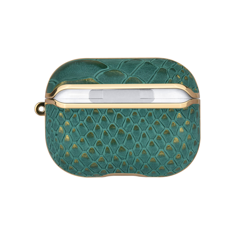 UNIQ Accessory AirPods Pro & Pro 2 Case - Snake Leather Groen-Koptelefoon case-Ilumina Benelux