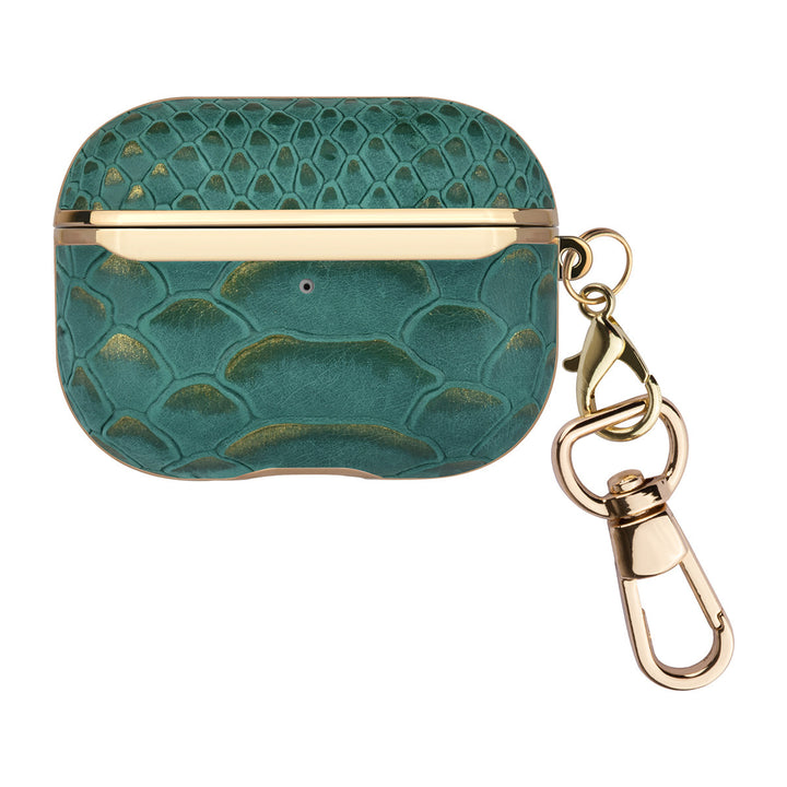 UNIQ Accessory AirPods Pro & Pro 2 Case - Snake Leather Groen-Koptelefoon case-Ilumina Benelux