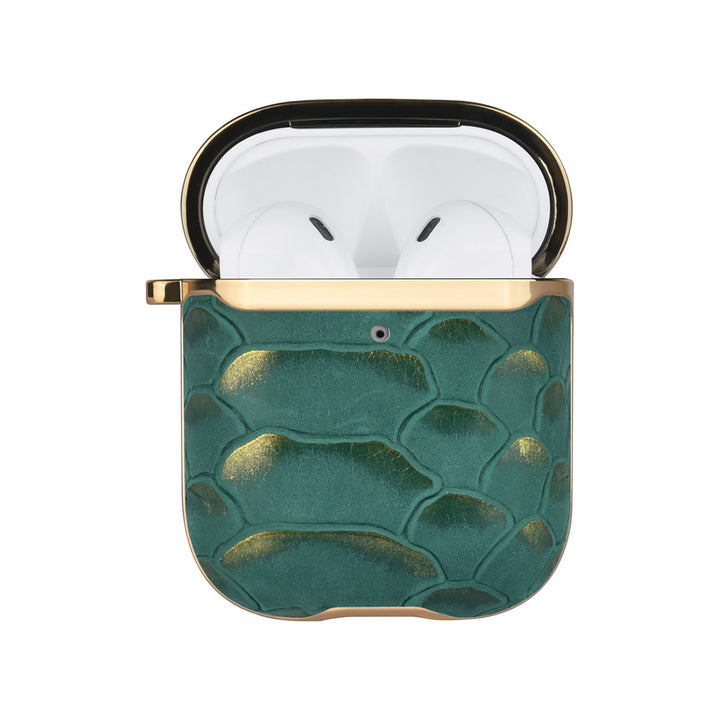 UNIQ Accessory Airpods - Airpods 2 Case - Snake Leather Groen-Koptelefoon case-Ilumina Benelux